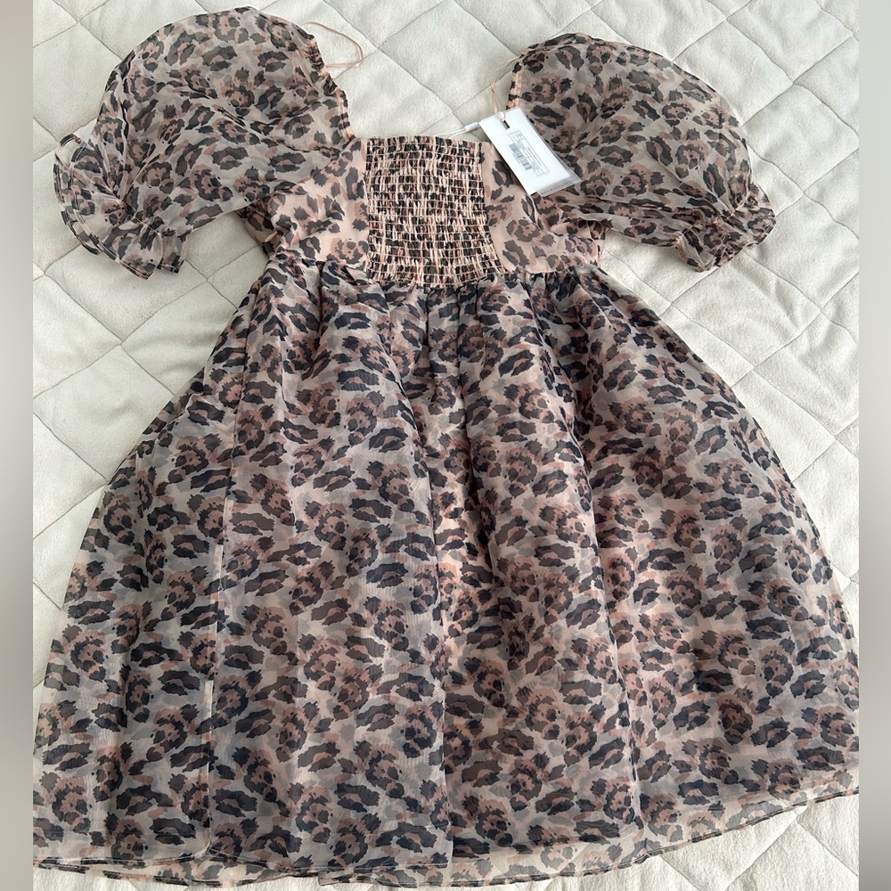 Endless Rose organza leopard dress size Xs - Picture 3 of 6